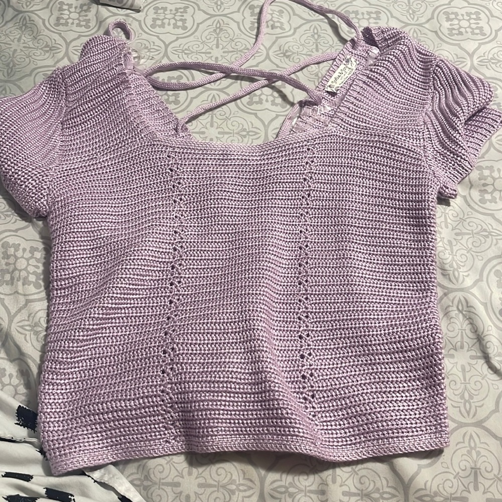 Purple crop top